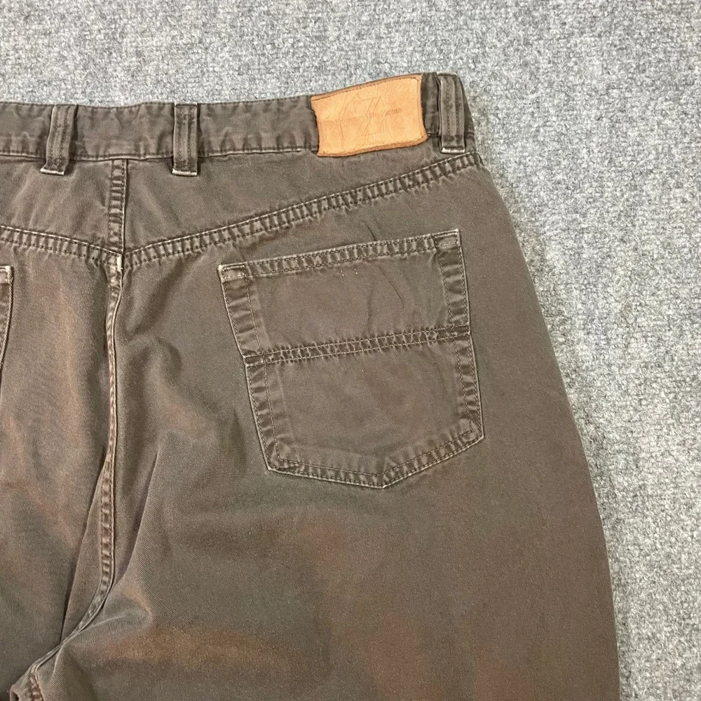 Ermenegildo Zegna Pants Mens 40 Brown Cotton Straight Leg Made in Italy